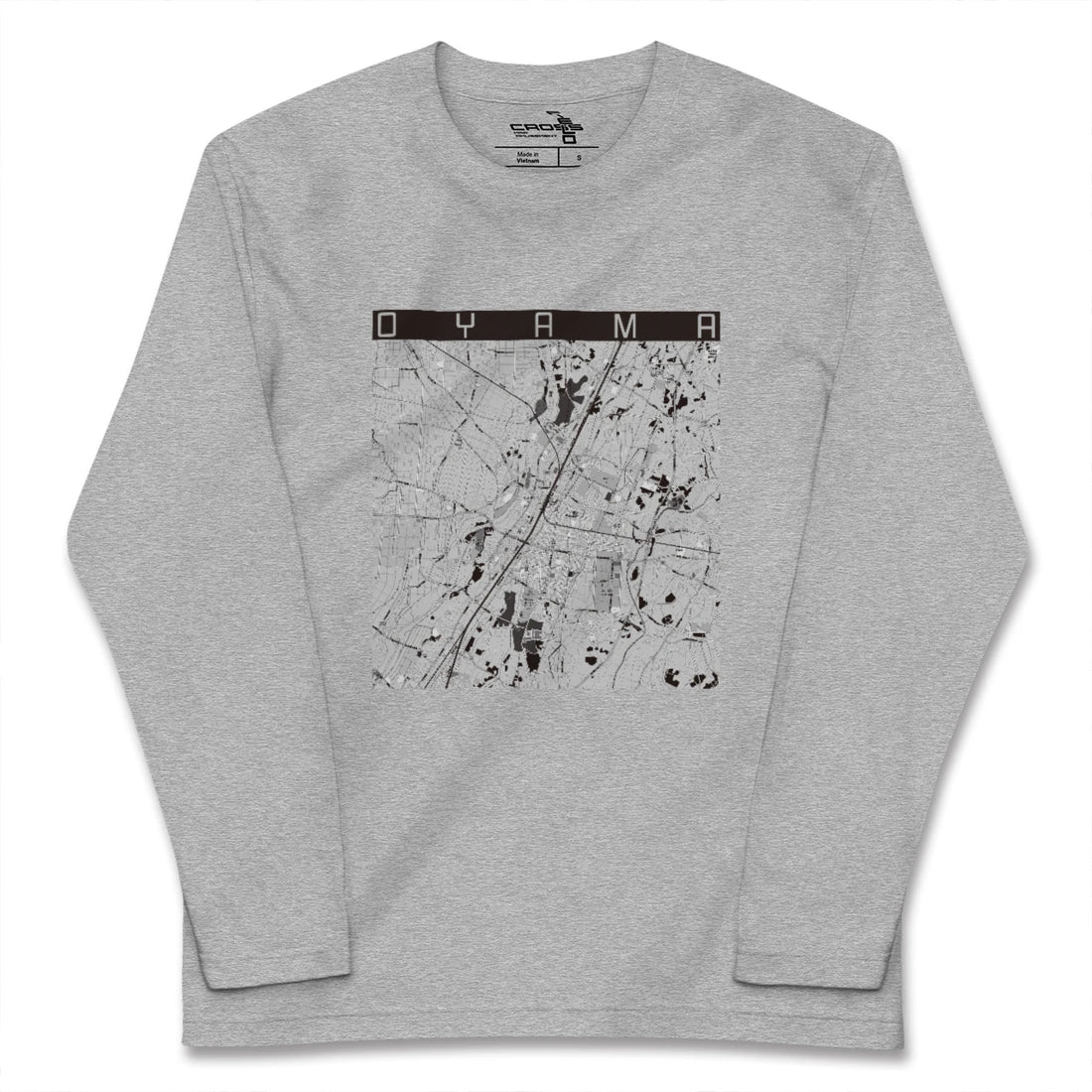 【小山（栃木県）】地図柄ロングスリーブTシャツ
