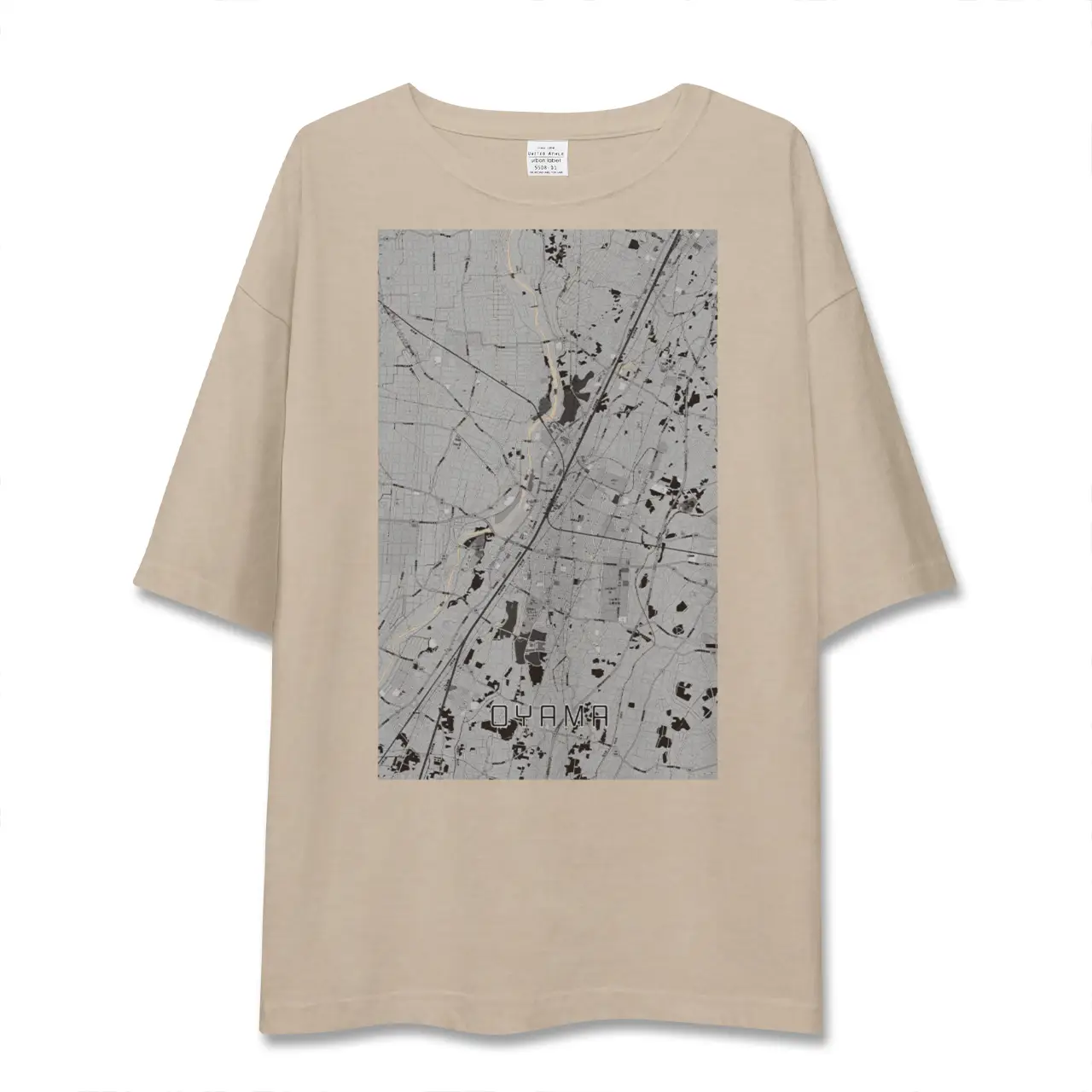 【小山（栃木県）】地図柄ビッグシルエットTシャツ