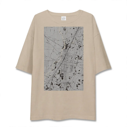 【小山（栃木県）】地図柄ビッグシルエットTシャツ