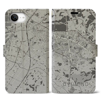 【おゆみ野（千葉県）】地図柄iPhoneケース（手帳タイプ）