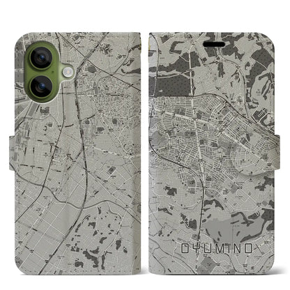 【おゆみ野（千葉県）】地図柄iPhoneケース（手帳タイプ）