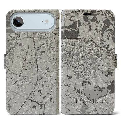 【おゆみ野（千葉県）】地図柄iPhoneケース（手帳タイプ）