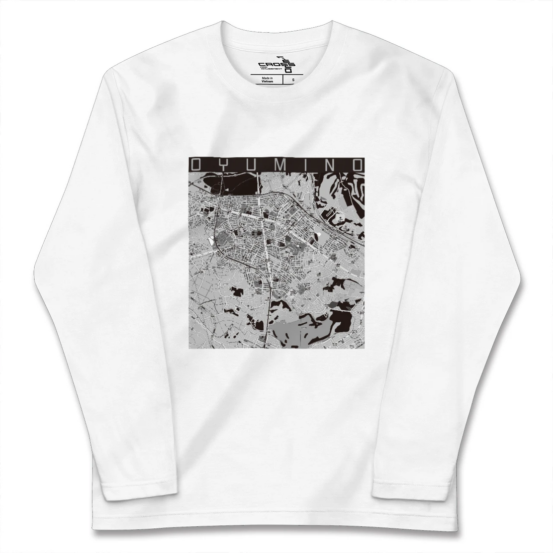【おゆみ野（千葉県）】地図柄ロングスリーブTシャツ
