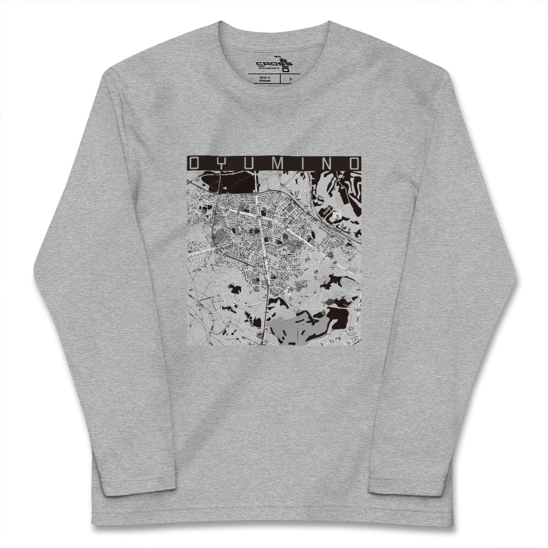 【おゆみ野(千葉県)】地図柄ロングスリーブTシャツ