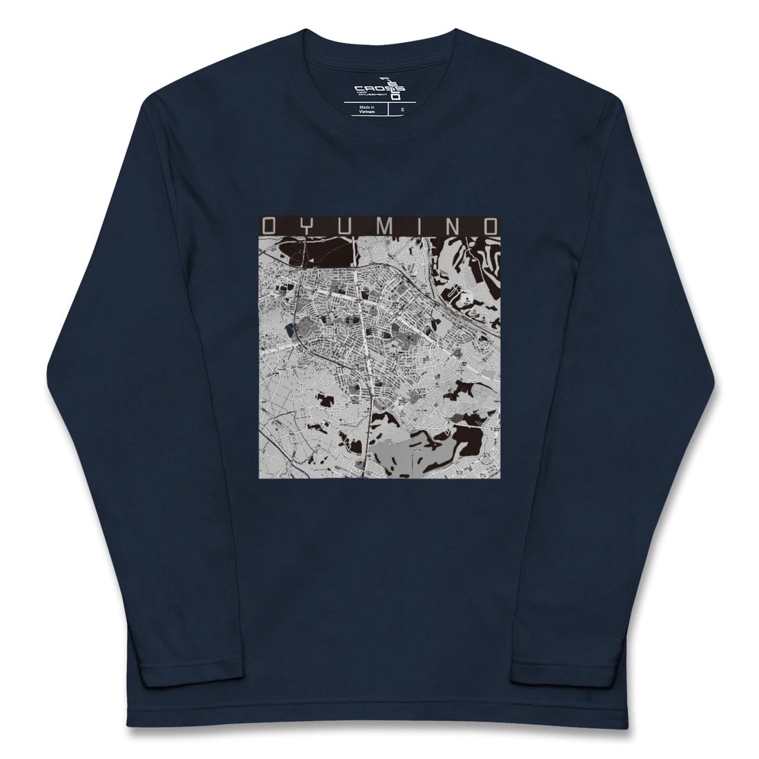 【おゆみ野(千葉県)】地図柄ロングスリーブTシャツ