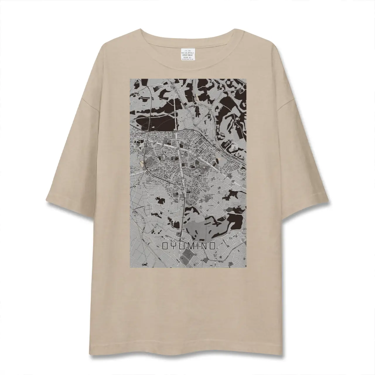【おゆみ野（千葉県）】地図柄ビッグシルエットTシャツ