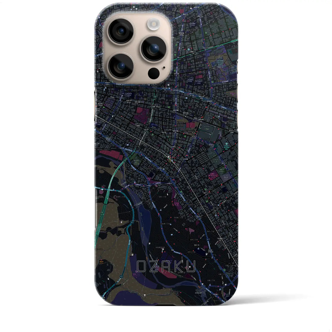 【小作(東京都)】地図柄iPhoneケース(バックカバータイプ)