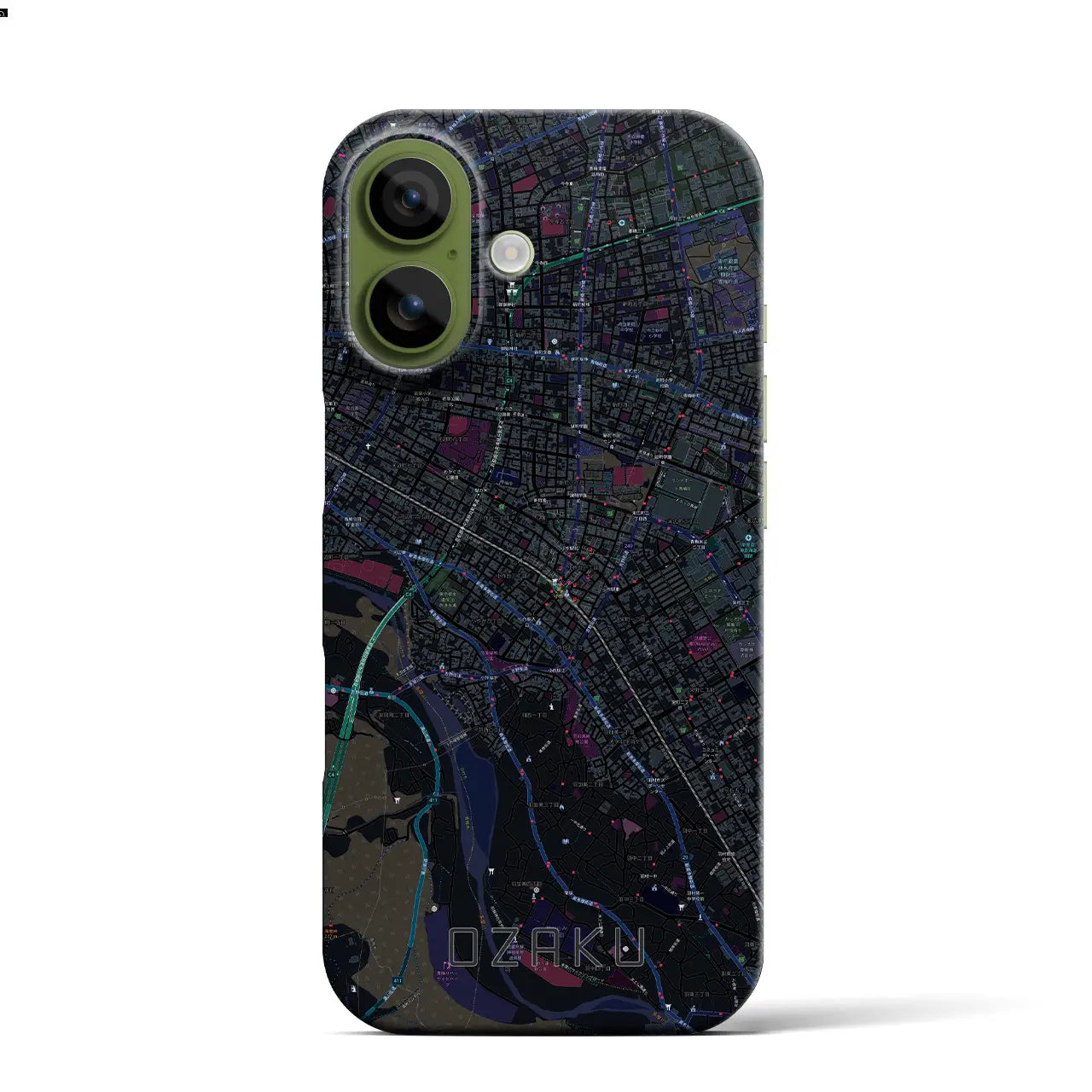 【小作（東京都）】地図柄iPhoneケース（バックカバータイプ）