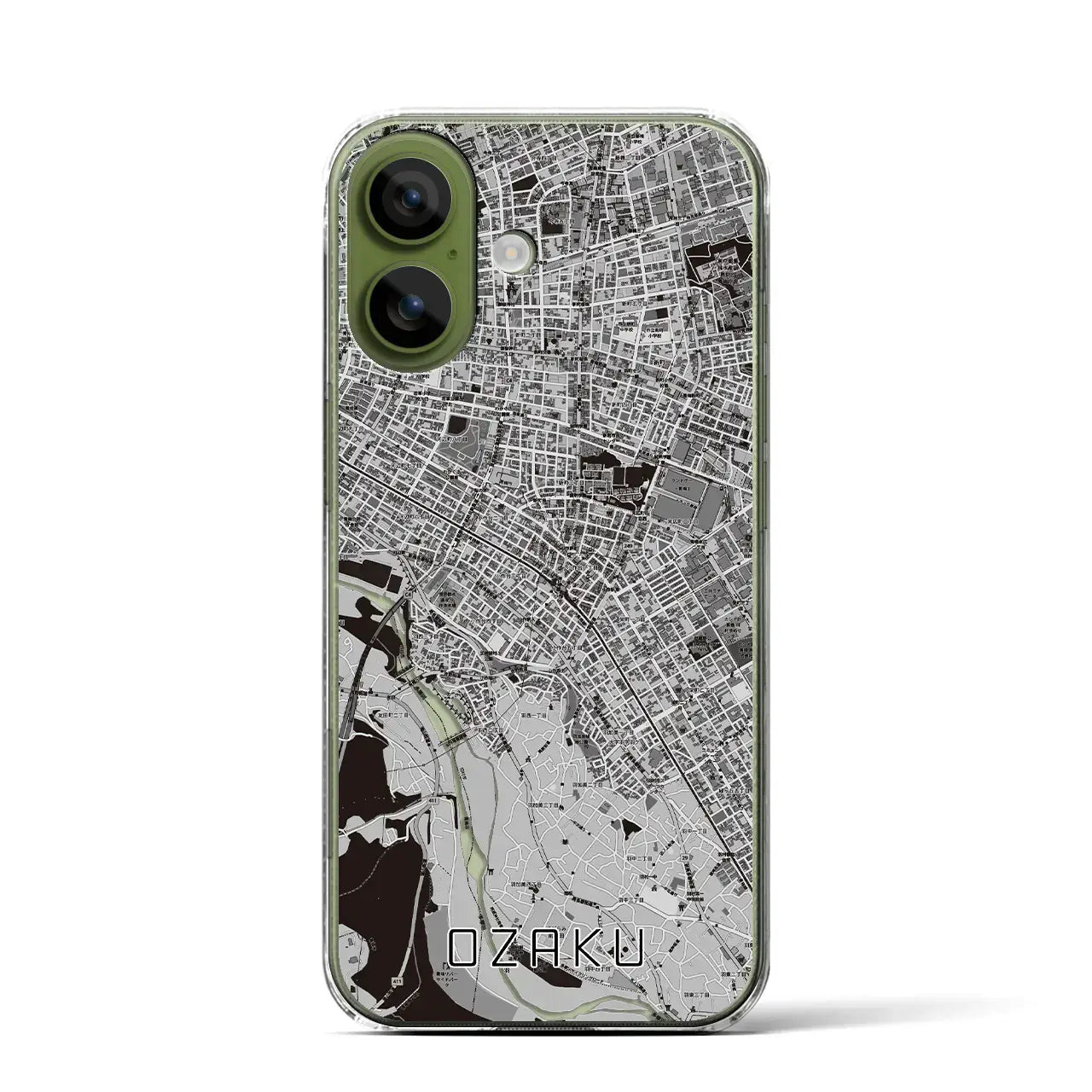 【小作（東京都）】地図柄iPhoneケース（クリアタイプ）