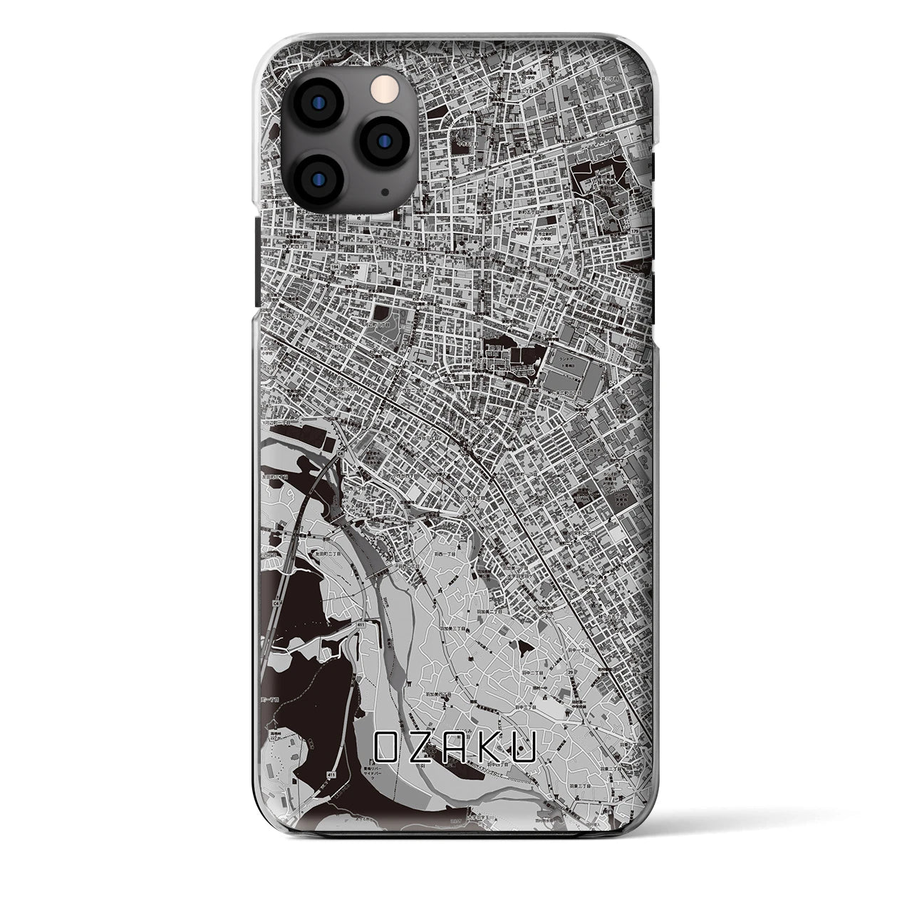 【小作（東京都）】地図柄iPhoneケース（クリアタイプ）