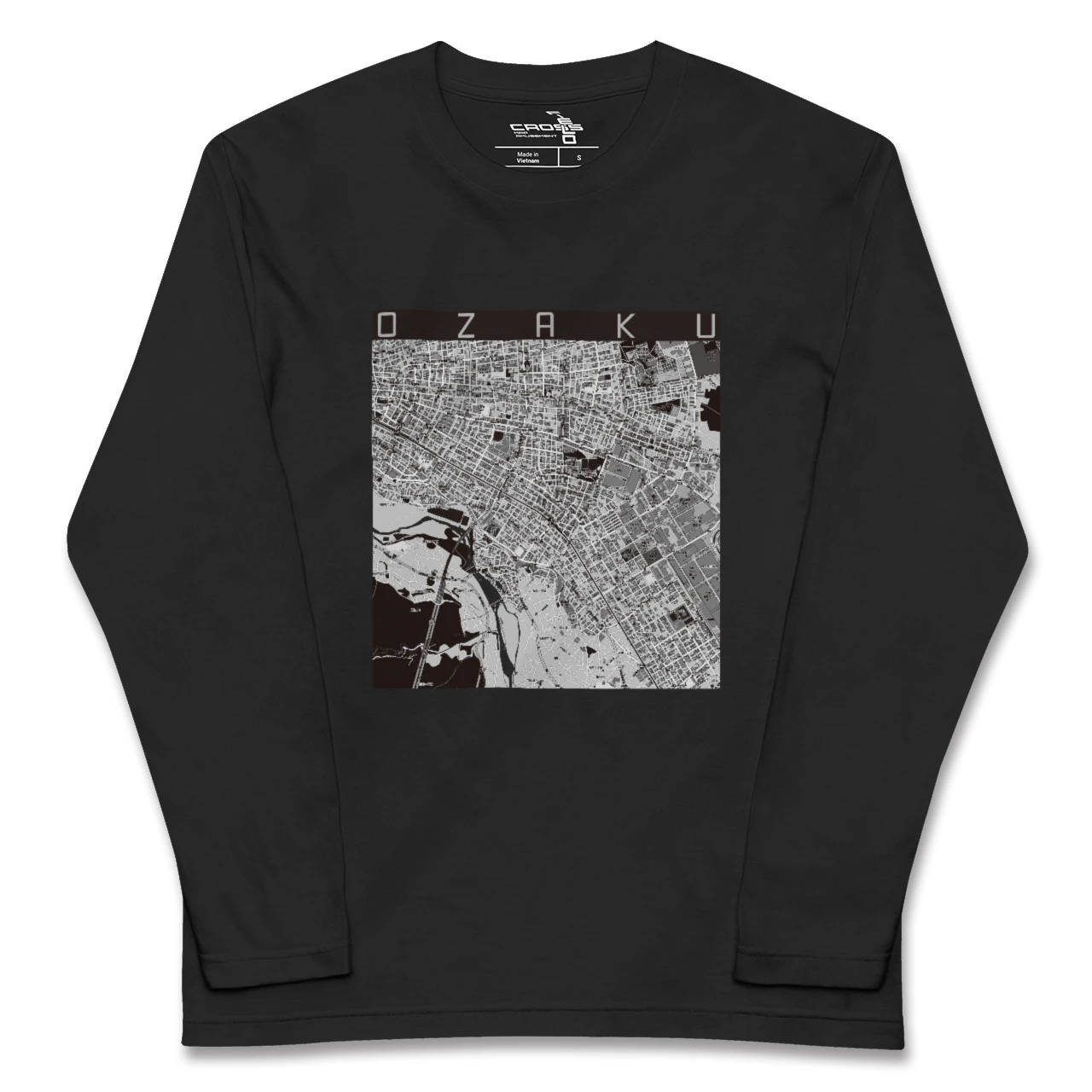 【小作（東京都）】地図柄ロングスリーブTシャツ