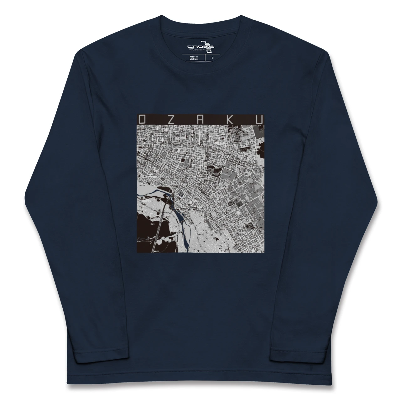 【小作（東京都）】地図柄ロングスリーブTシャツ