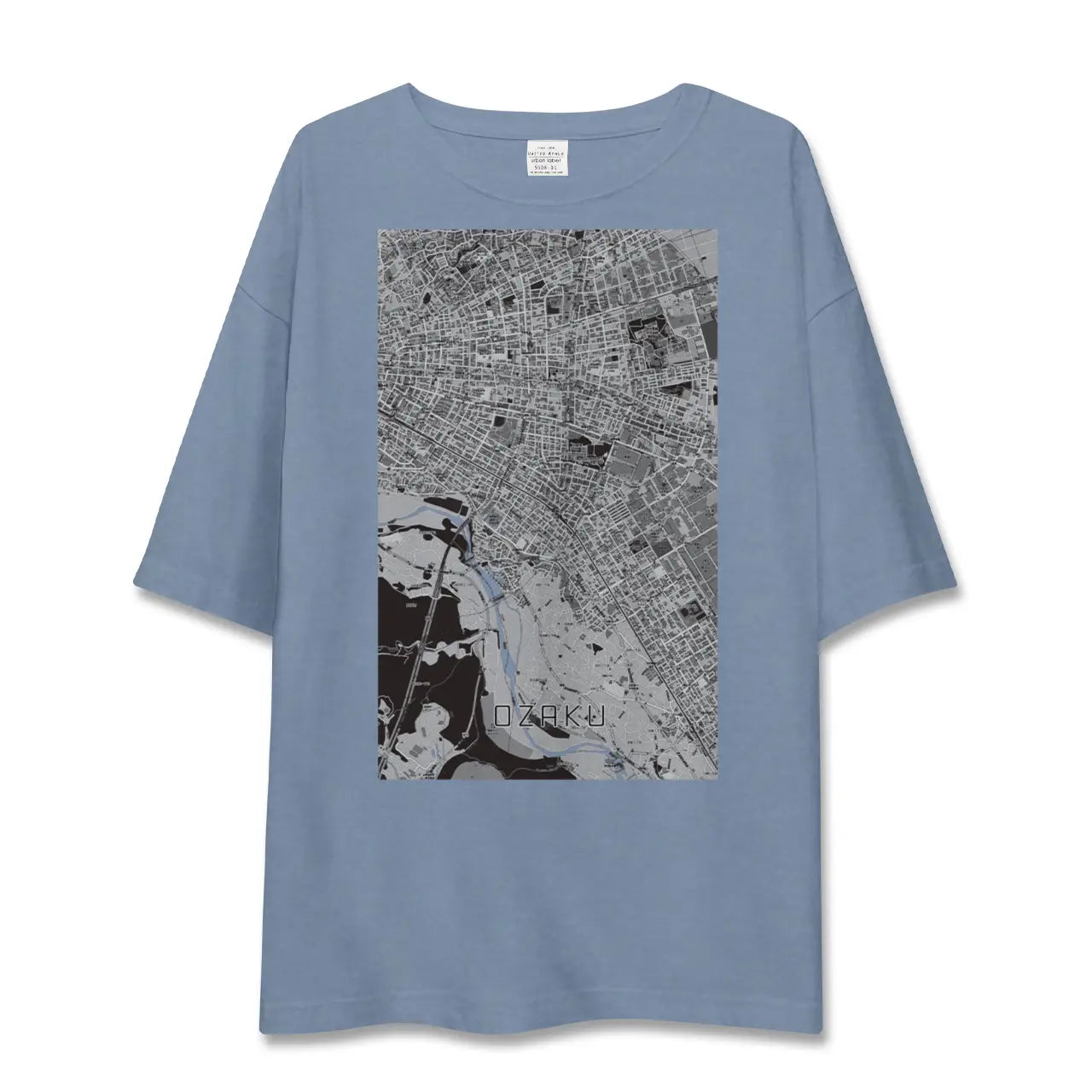 【小作（東京都）】地図柄ビッグシルエットTシャツ