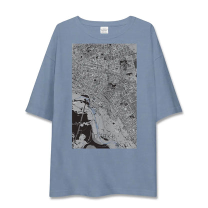 【小作（東京都）】地図柄ビッグシルエットTシャツ