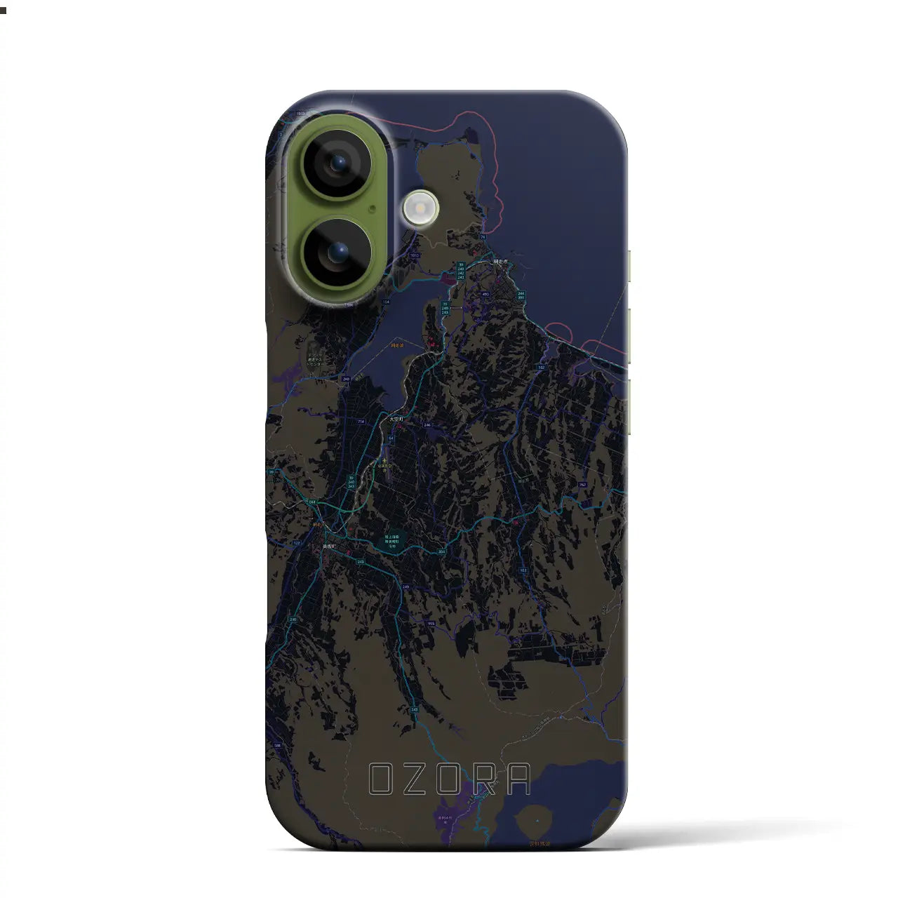 【大空（北海道）】地図柄iPhoneケース（バックカバータイプ）