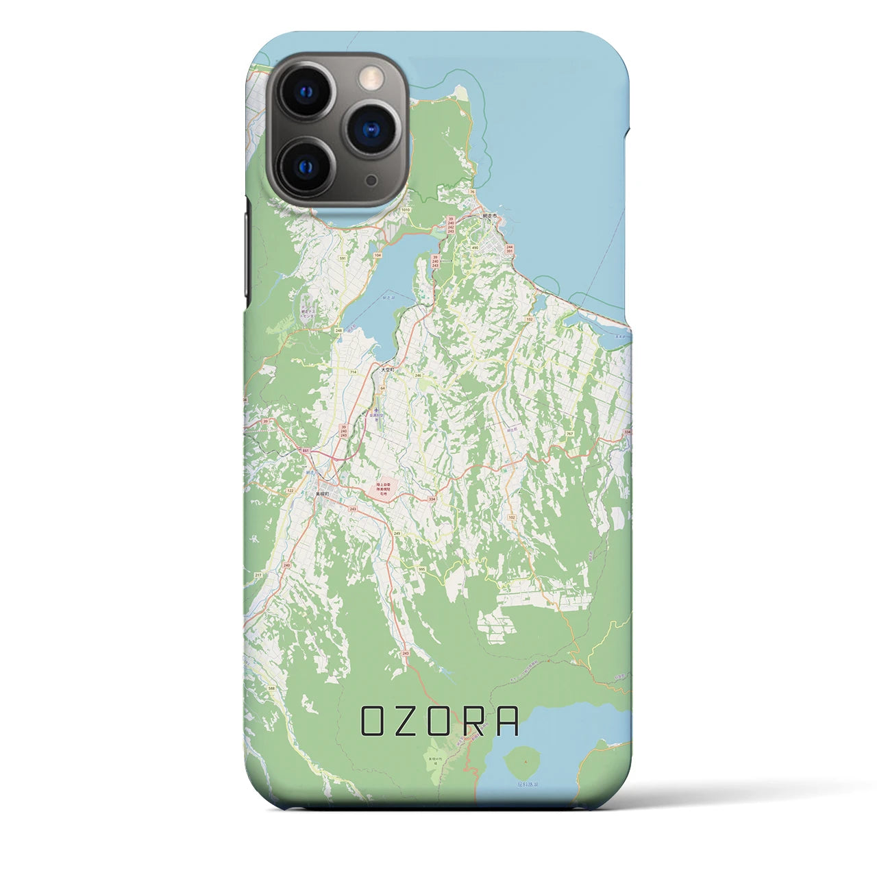 【大空（北海道）】地図柄iPhoneケース（バックカバータイプ）
