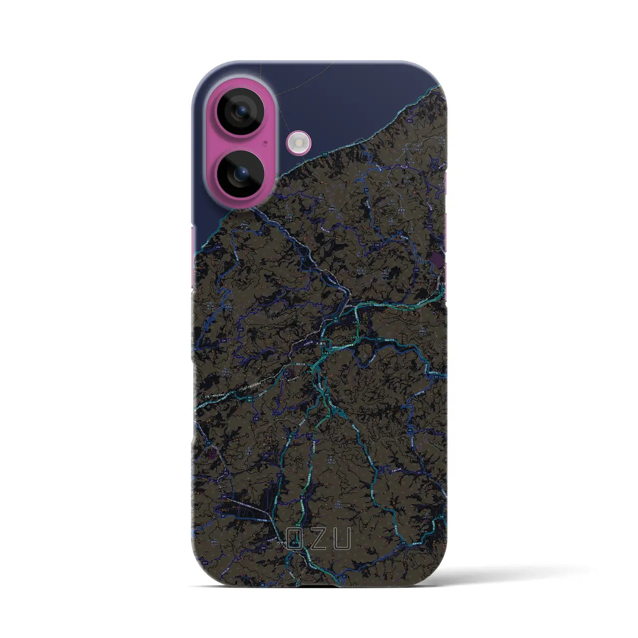 【大洲（愛媛県）】地図柄iPhoneケース（バックカバータイプ）