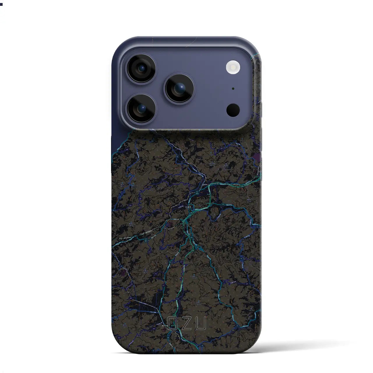 【大洲（愛媛県）】地図柄iPhoneケース（バックカバータイプ）