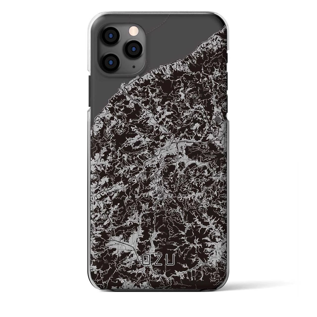 【大洲（愛媛県）】地図柄iPhoneケース（クリアタイプ）