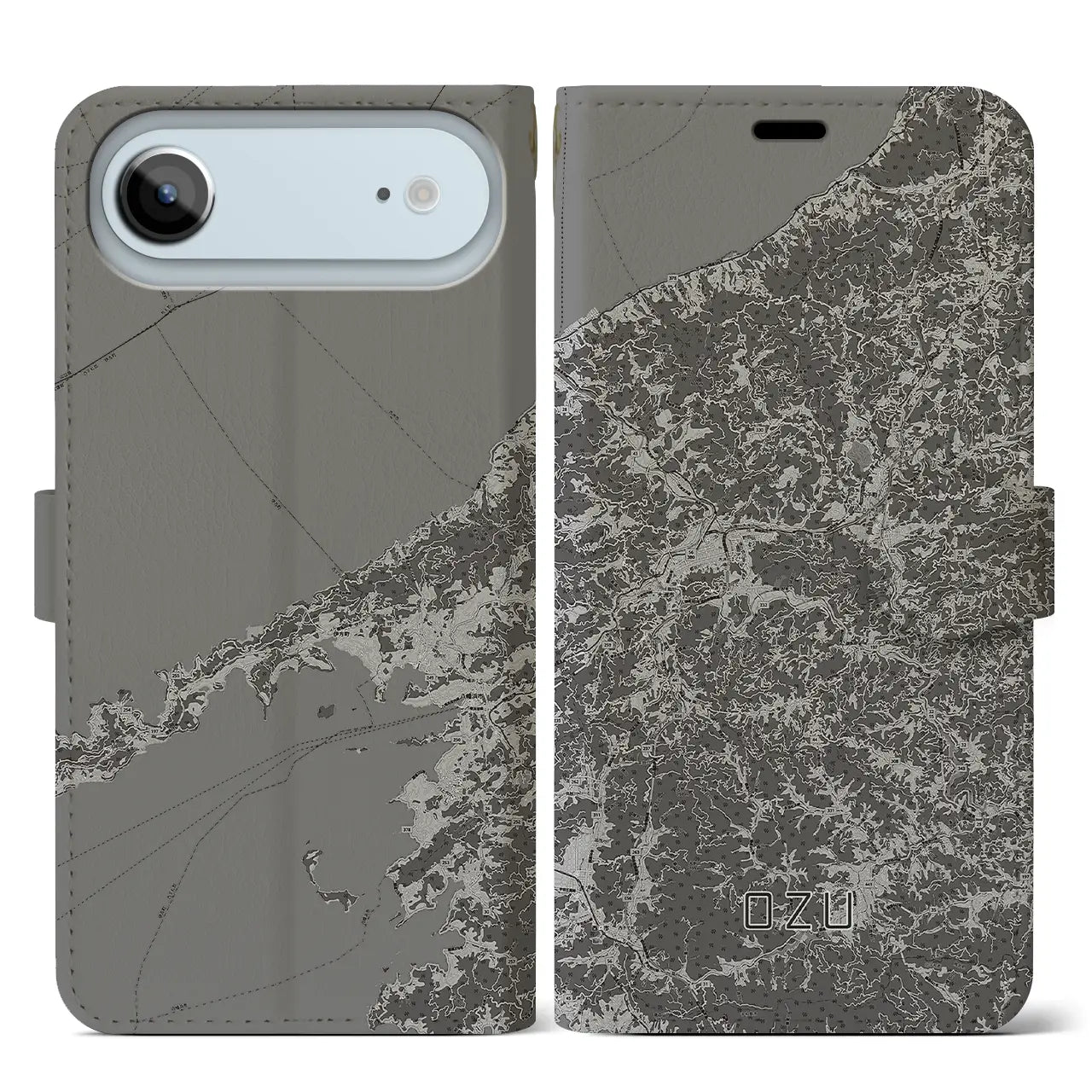 【大洲（愛媛県）】地図柄iPhoneケース（手帳タイプ）