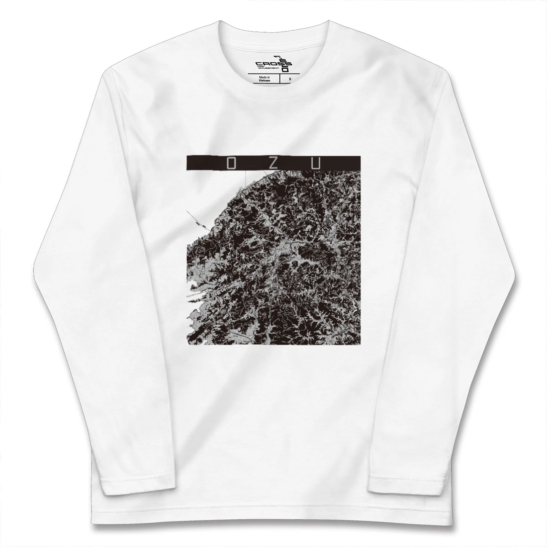 【大洲(愛媛県)】地図柄ロングスリーブTシャツ