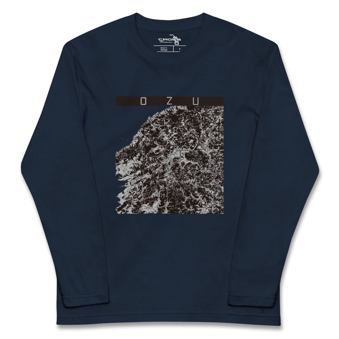 【大洲（愛媛県）】地図柄ロングスリーブTシャツ