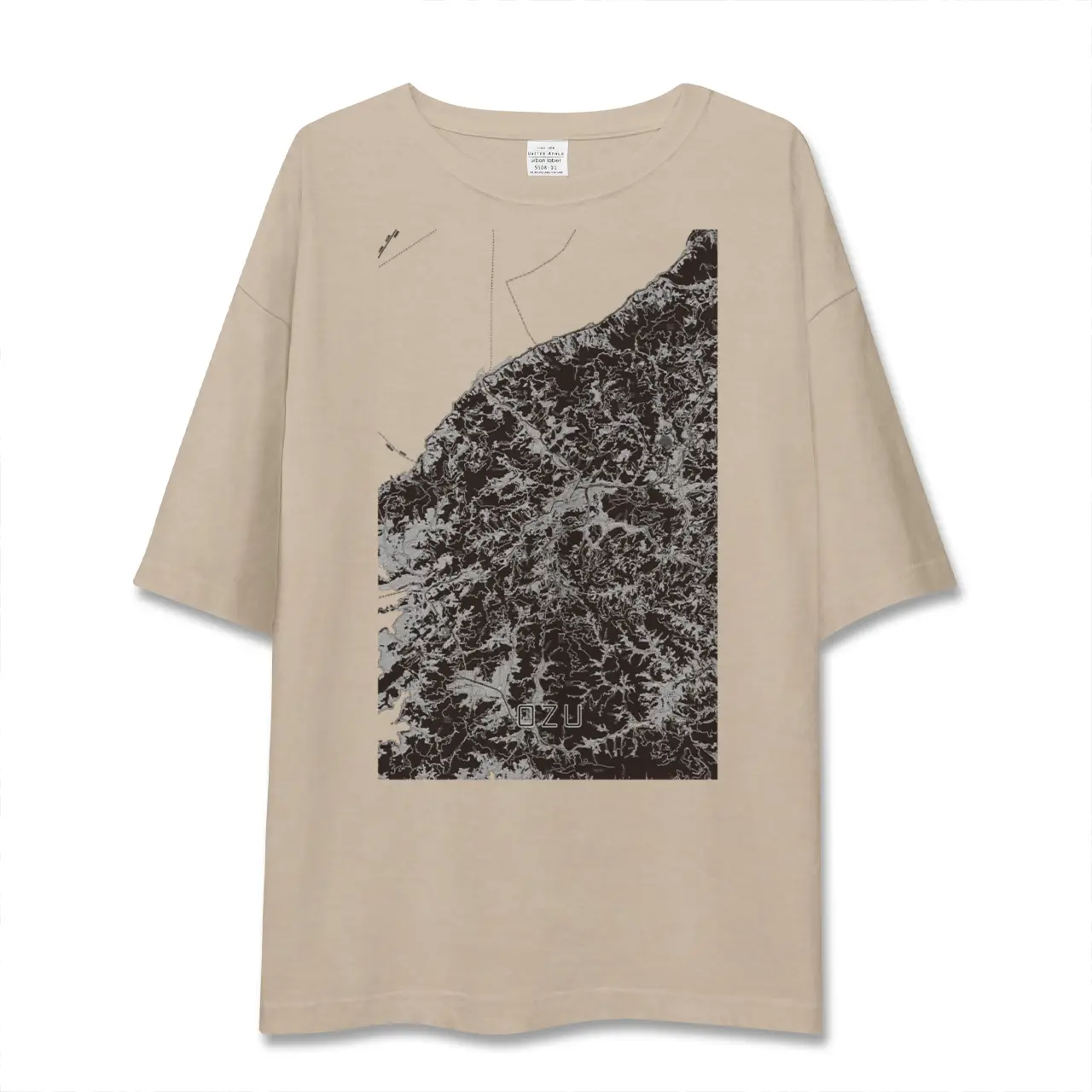 【大洲（愛媛県）】地図柄ビッグシルエットTシャツ