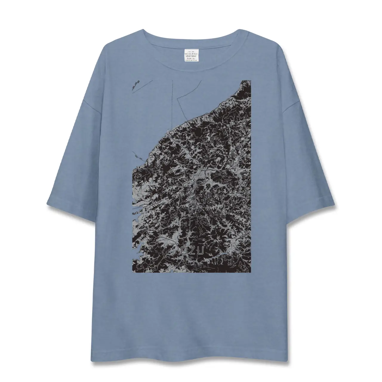 【大洲（愛媛県）】地図柄ビッグシルエットTシャツ