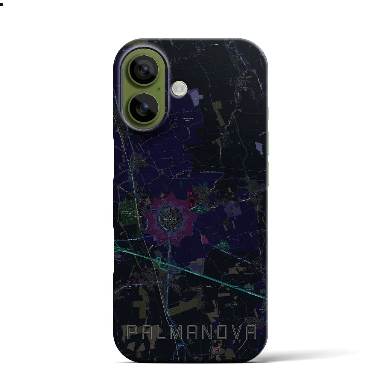 【パルマノーヴァ（イタリア）】地図柄iPhoneケース（バックカバータイプ）