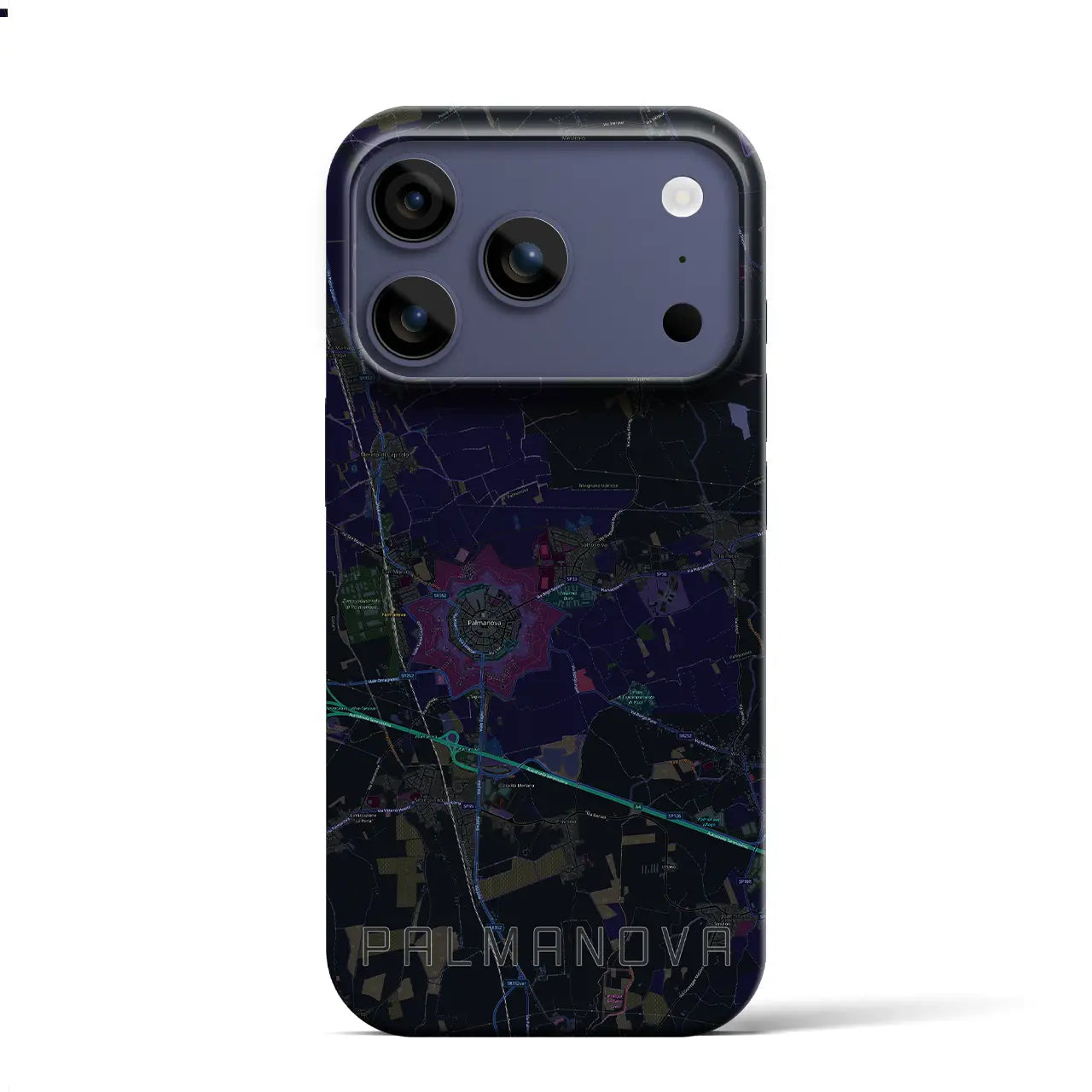 【パルマノーヴァ（イタリア）】地図柄iPhoneケース（バックカバータイプ）