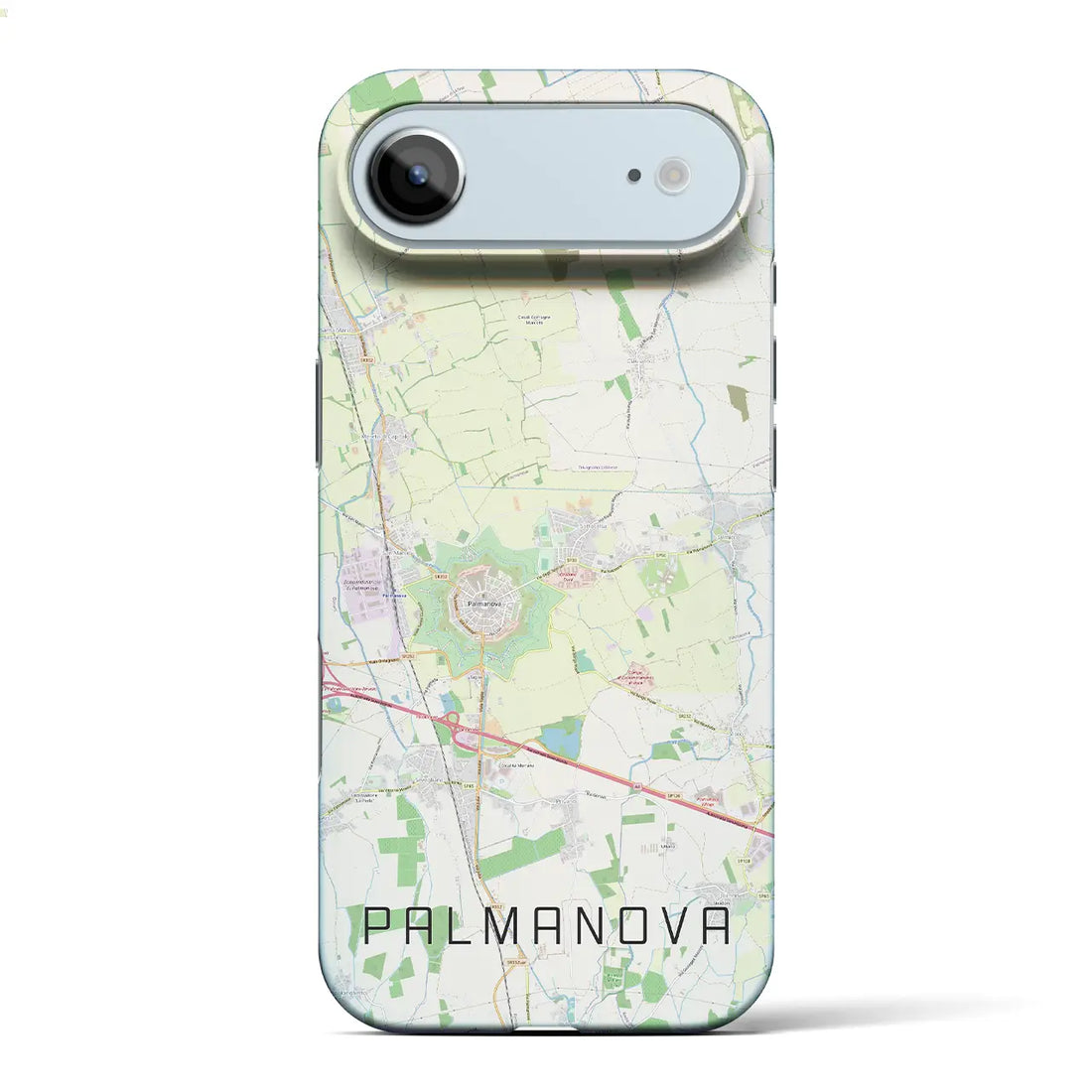 【パルマノーヴァ（イタリア）】地図柄iPhoneケース（バックカバータイプ）ブラック・iPhone 17 Pro Max 用