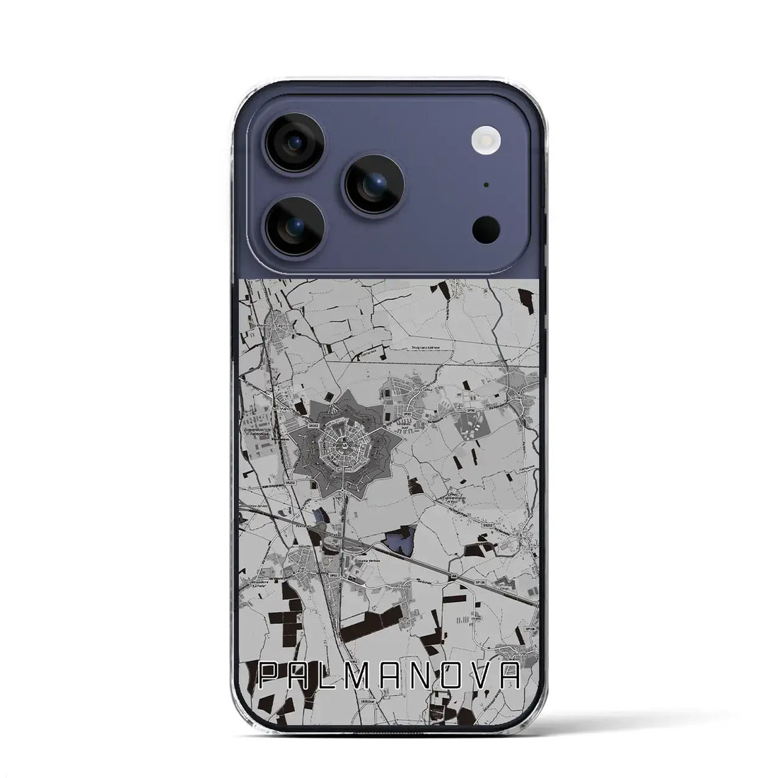 【パルマノーヴァ（イタリア）】地図柄iPhoneケース（クリアタイプ）
