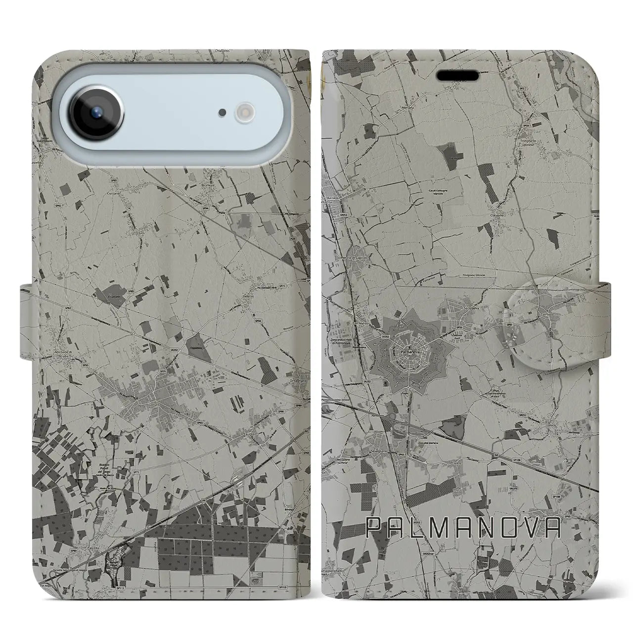 【パルマノーヴァ（イタリア）】地図柄iPhoneケース（手帳タイプ）