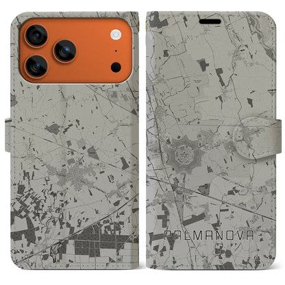 【パルマノーヴァ（イタリア）】地図柄iPhoneケース（手帳タイプ）