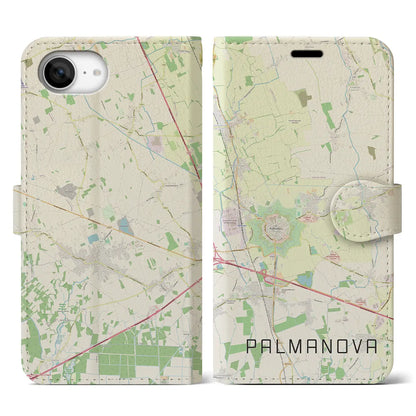 【パルマノーヴァ（イタリア）】地図柄iPhoneケース（手帳タイプ）