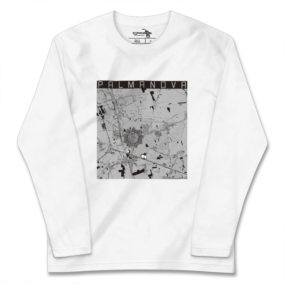 【パルマノーヴァ(イタリア)】地図柄ロングスリーブTシャツ