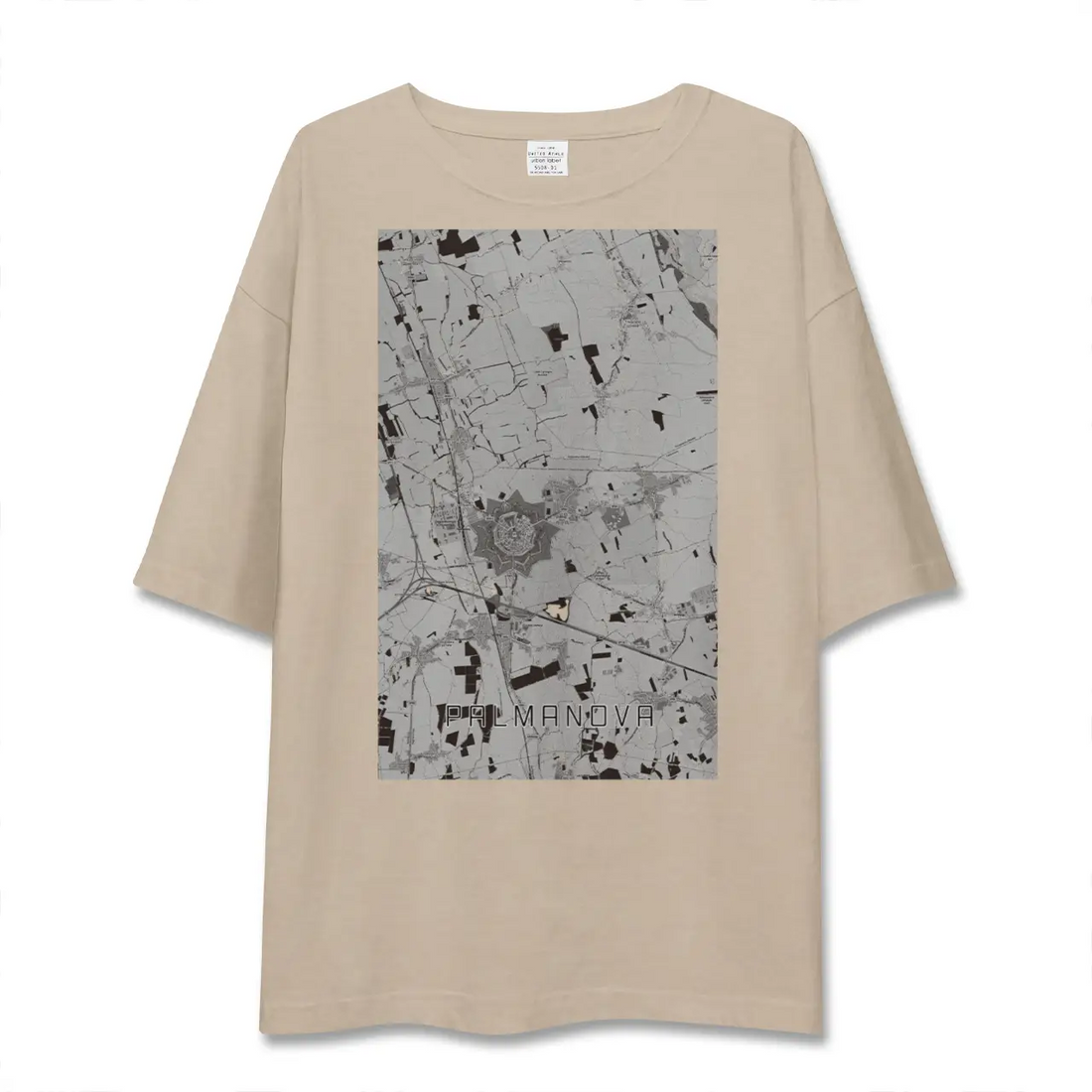 【パルマノーヴァ(イタリア)】地図柄ビッグシルエットTシャツ