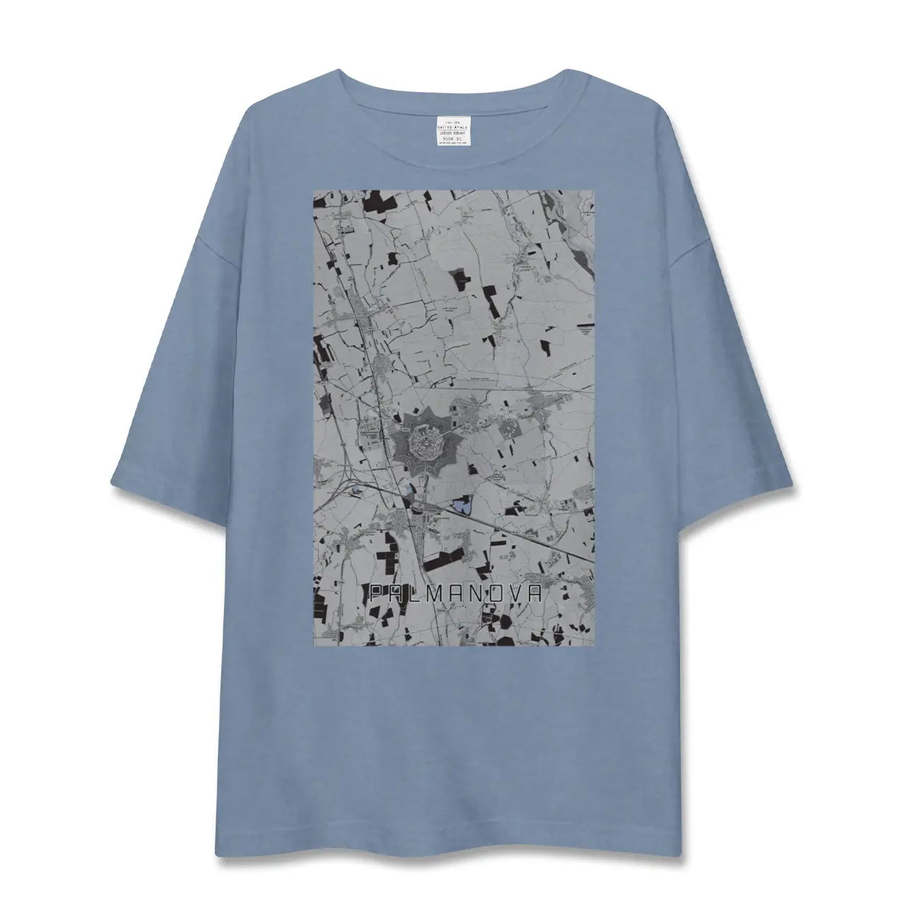 【パルマノーヴァ（イタリア）】地図柄ビッグシルエットTシャツ