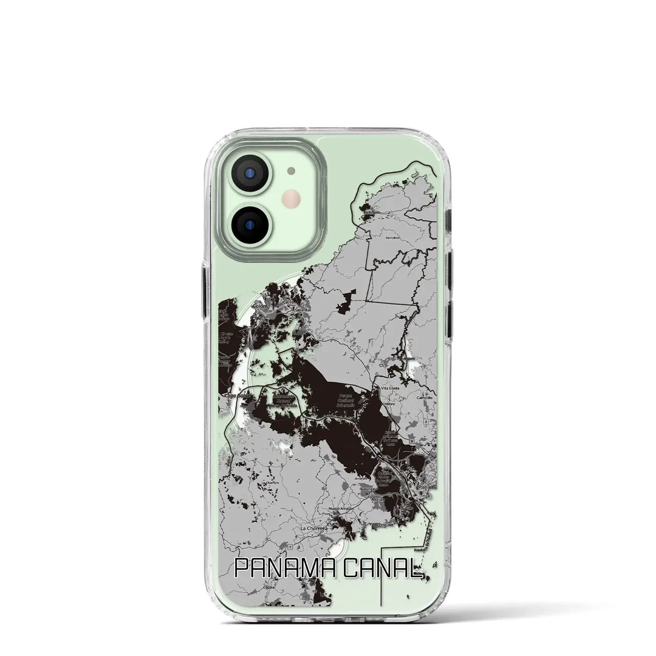 【パナマ運河（パナマ）】地図柄iPhoneケース（MagSafeタイプ）