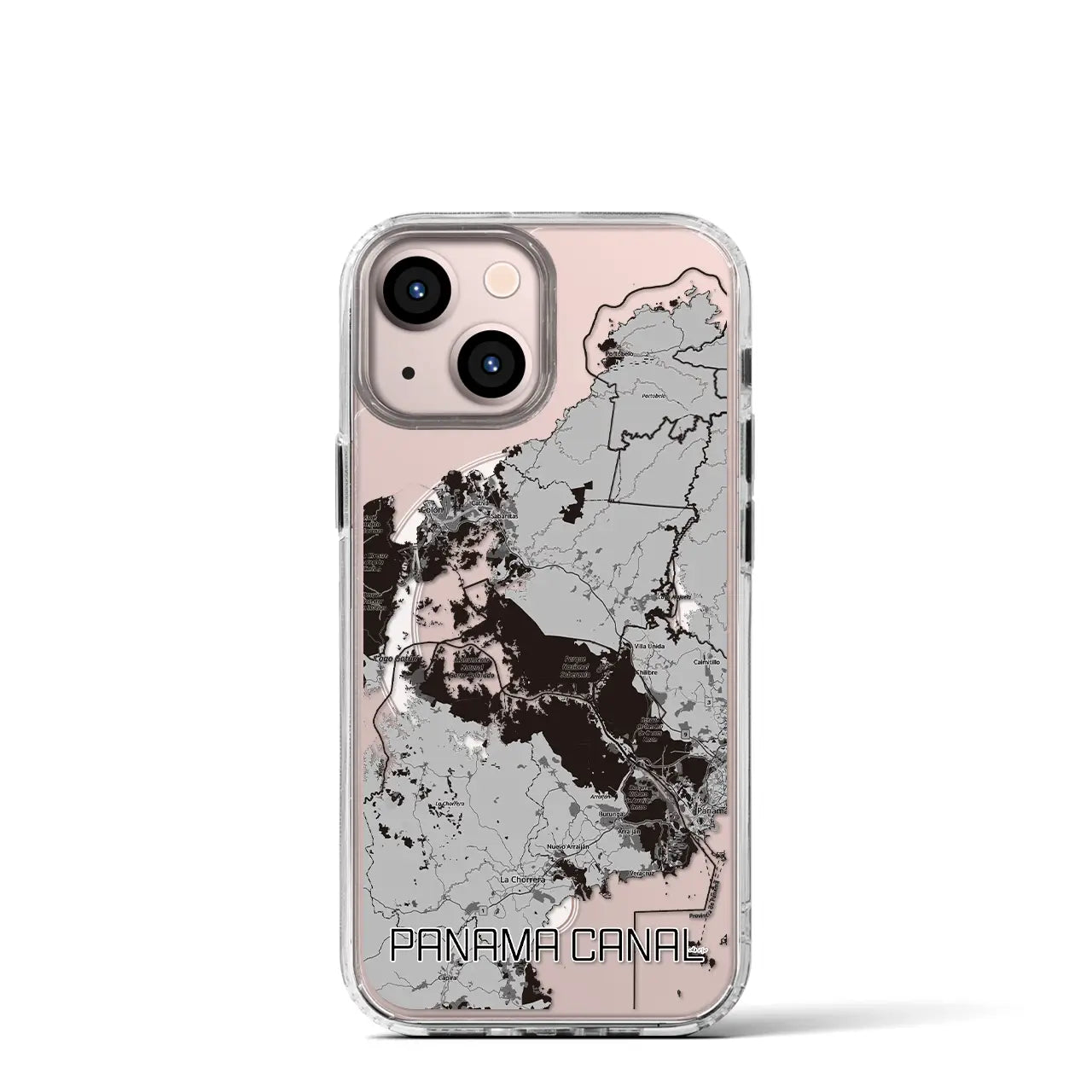 【パナマ運河（パナマ）】地図柄iPhoneケース（MagSafeタイプ）