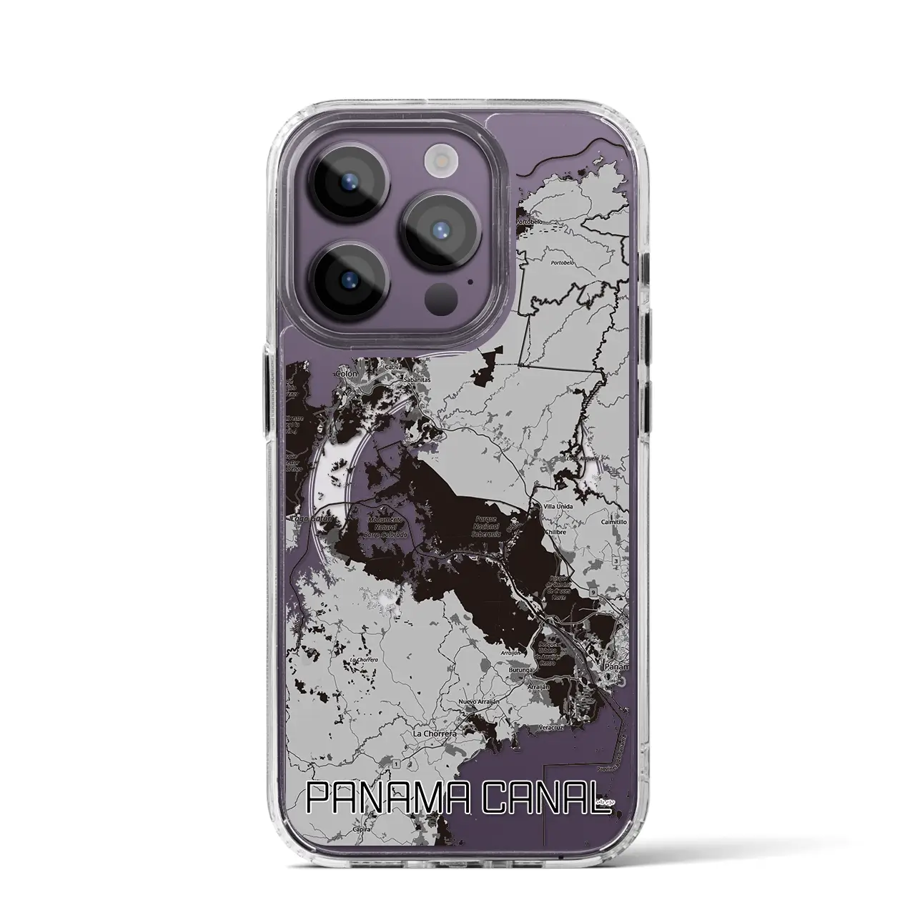 【パナマ運河（パナマ）】地図柄iPhoneケース（MagSafeタイプ）