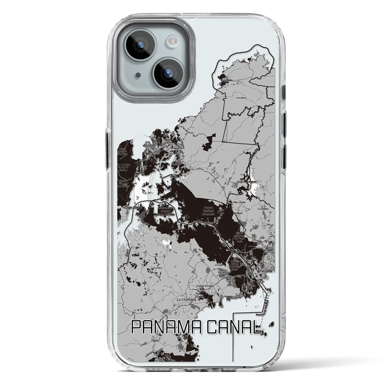 【パナマ運河（パナマ）】地図柄iPhoneケース（MagSafeタイプ）