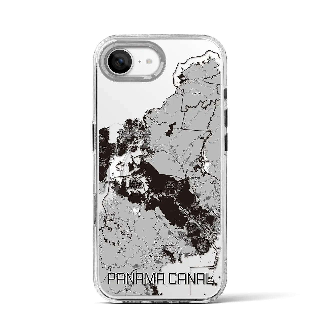 【パナマ運河（パナマ）】地図柄iPhoneケース（MagSafeタイプ）