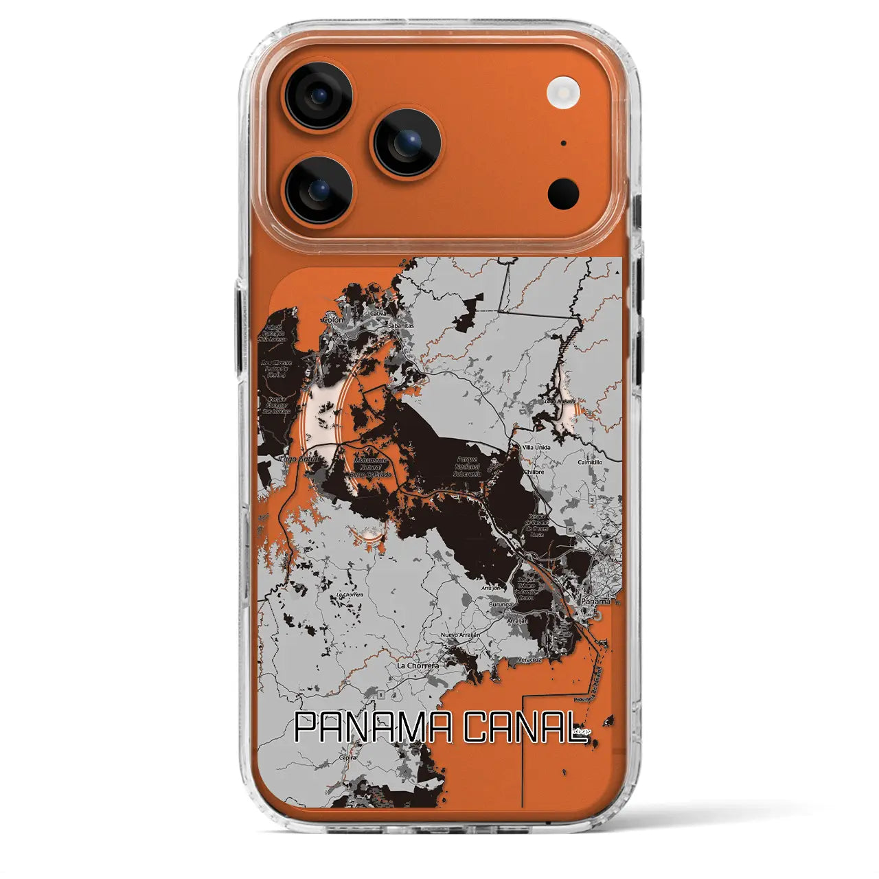 【パナマ運河（パナマ）】地図柄iPhoneケース（MagSafeタイプ）