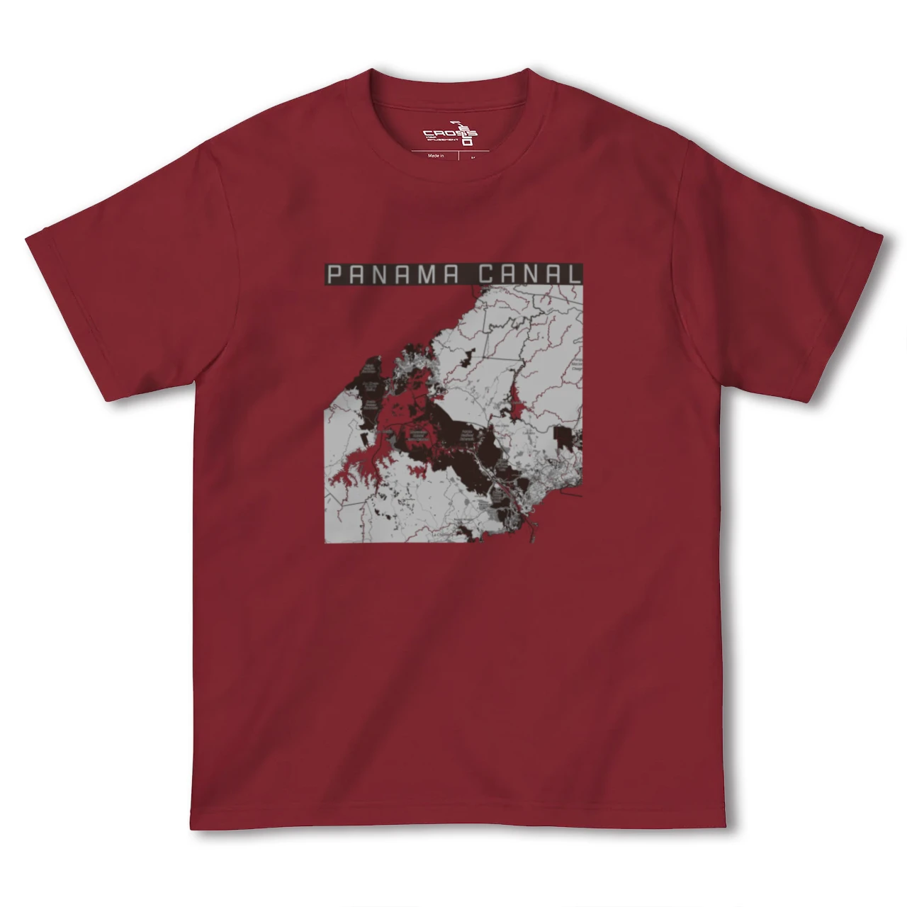 【パナマ運河（パナマ）】地図柄ヘビーウェイトTシャツ