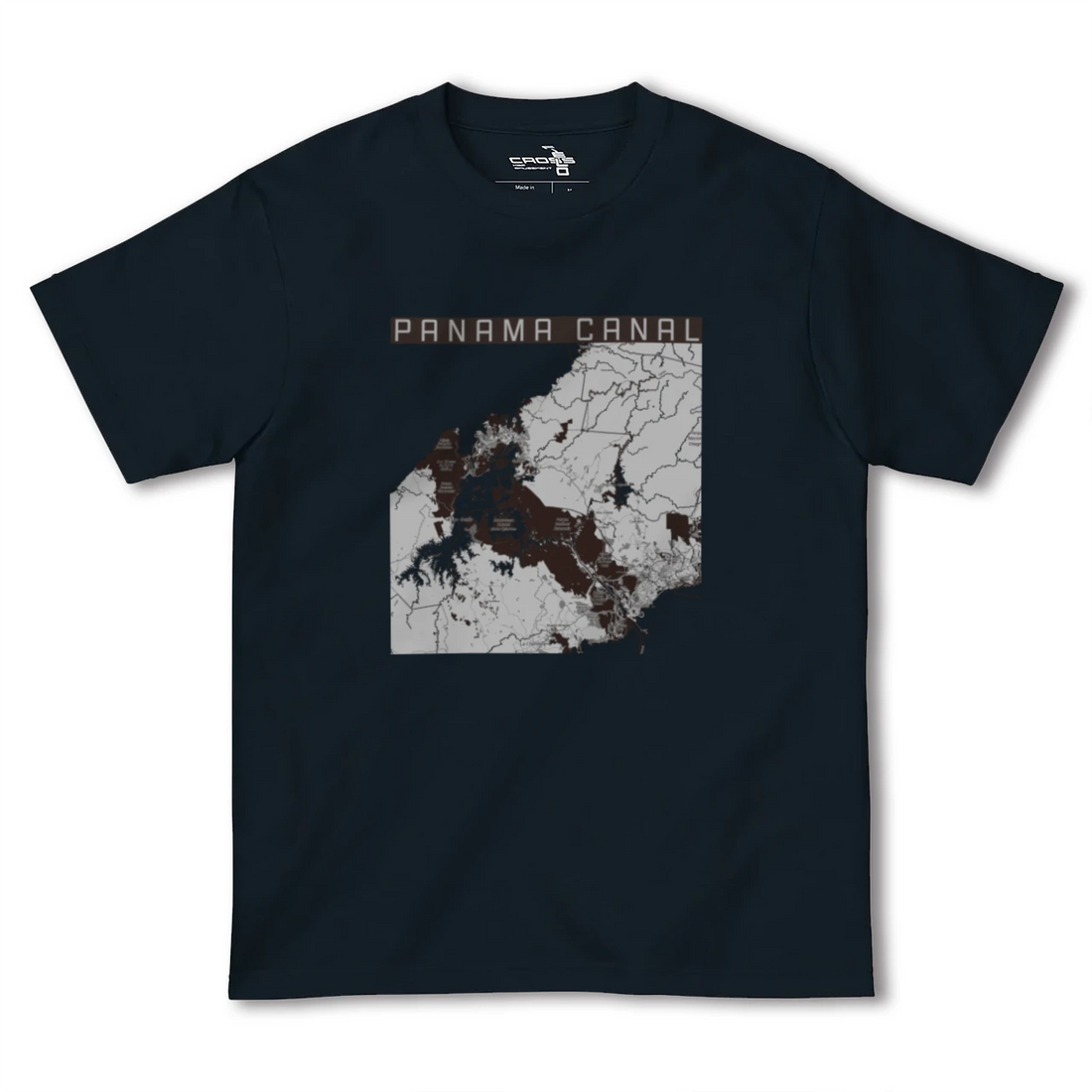 【パナマ運河（パナマ）】地図柄ヘビーウェイトTシャツ