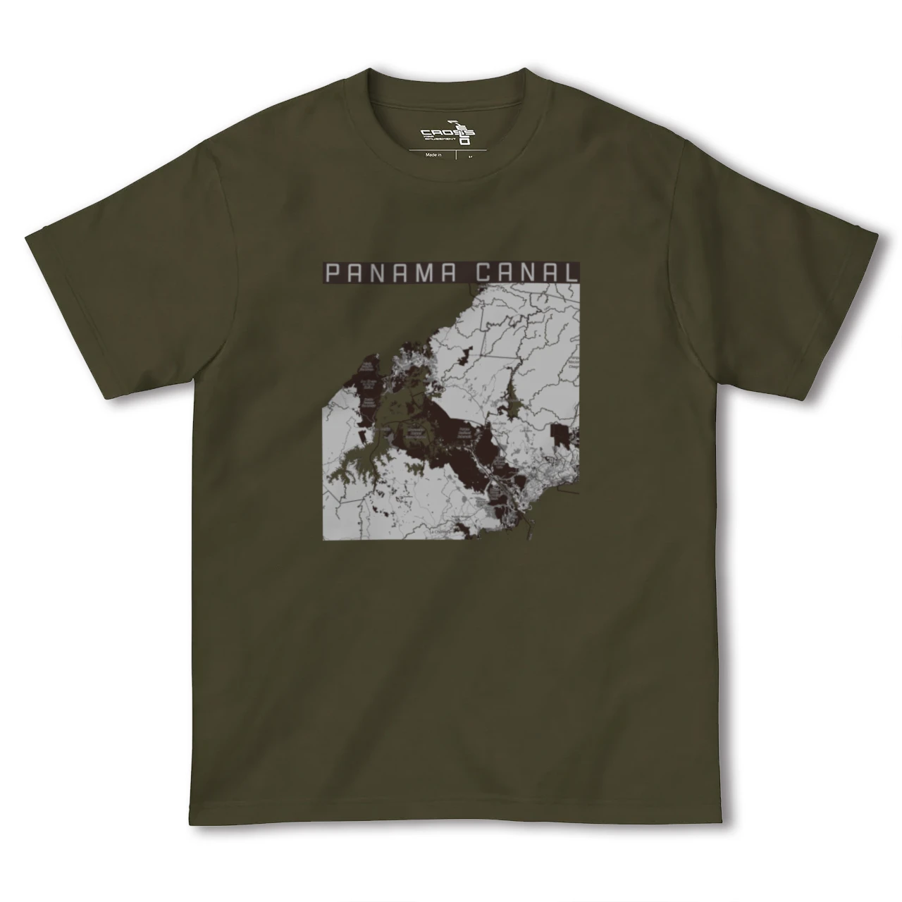 【パナマ運河（パナマ）】地図柄ヘビーウェイトTシャツ