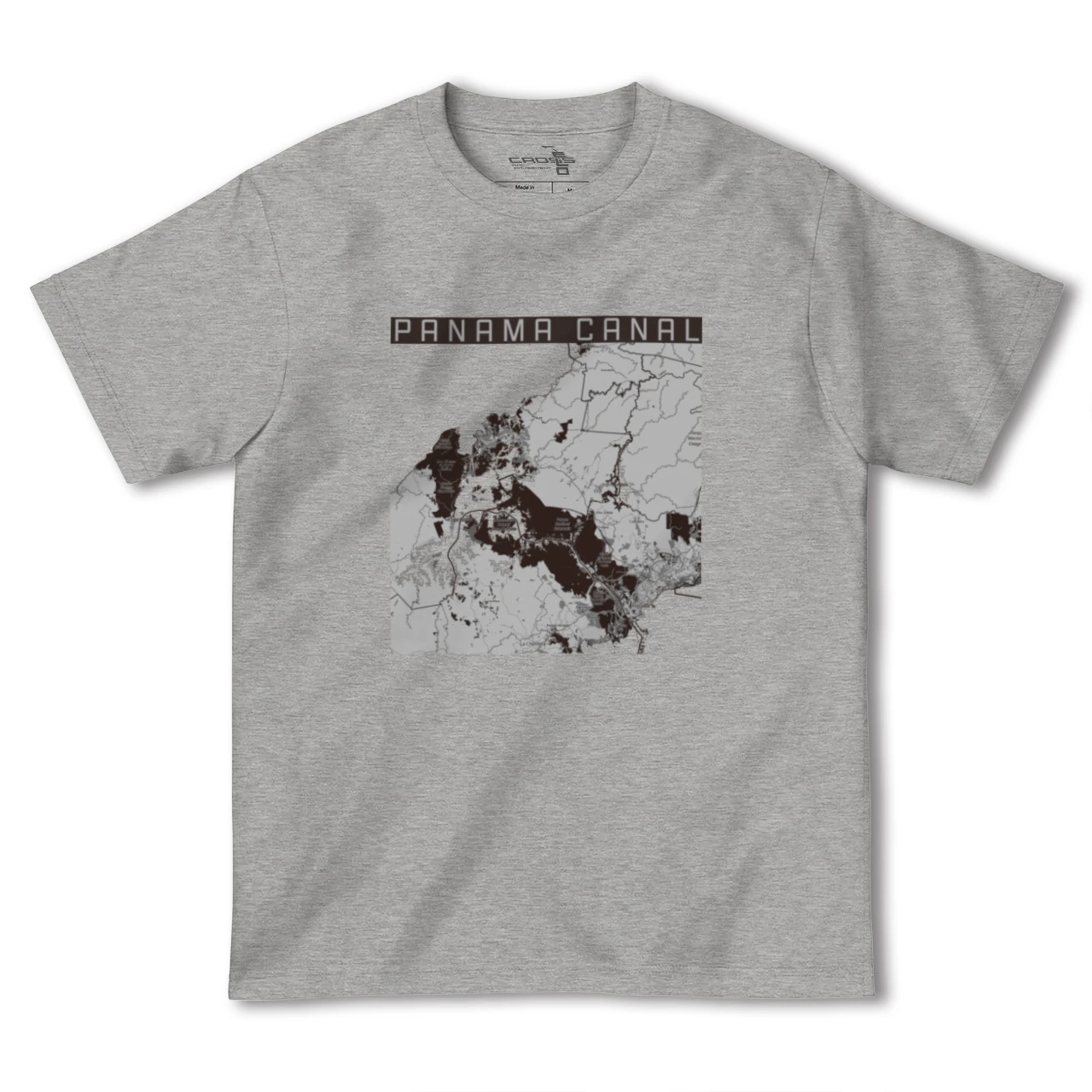 【パナマ運河（パナマ）】地図柄ヘビーウェイトTシャツ