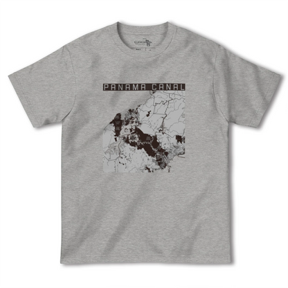 【パナマ運河（パナマ）】地図柄ヘビーウェイトTシャツ