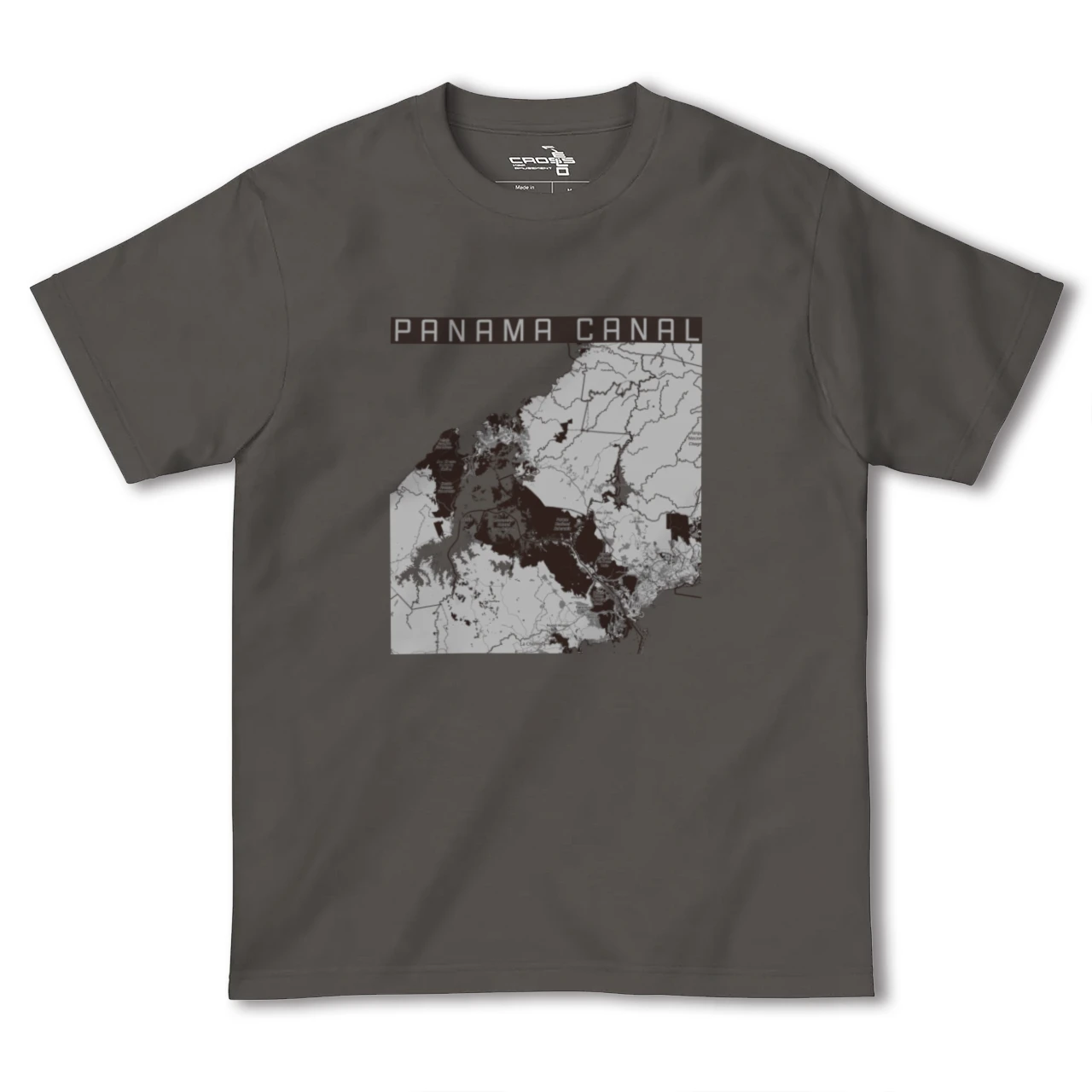 【パナマ運河（パナマ）】地図柄ヘビーウェイトTシャツ